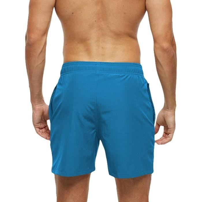 Slip de Bain Homme Maillot de Bain Avec Zippe Séchage Rapide Pour