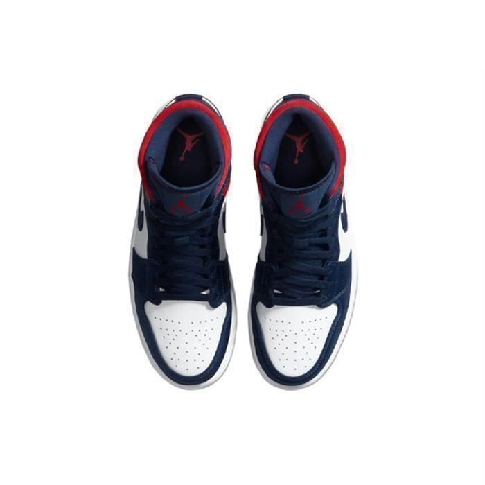 Baskets airs Jor.danS 1 Mid SE USA Chaussure de Sport AJ 1 Pas Cher pour Homme Femme Blue Cdiscount Chaussures