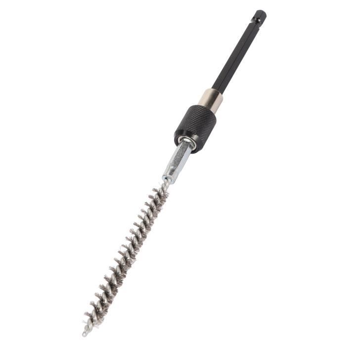 Lot 5 Brosse Nettoyage Acier Inoxydable 16mm QUARKZMAN - Brosse Tube Port Roulement Avec Poignée Hex 1/4
