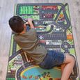 Tapis jeu pour enfant voitures dans la ville [95 x 133 cm] - TAPITOM ® (Route pour petites voitures)-3
