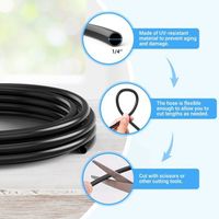 Havit Brumisateur Extérieur 8M Avec 7 Buses En Laiton + 2 Rechanges + Adaptateur 3/4" – Rafraîchissement Terrasse, Jardin, Patio & Piscine Jusqu'à -20°C