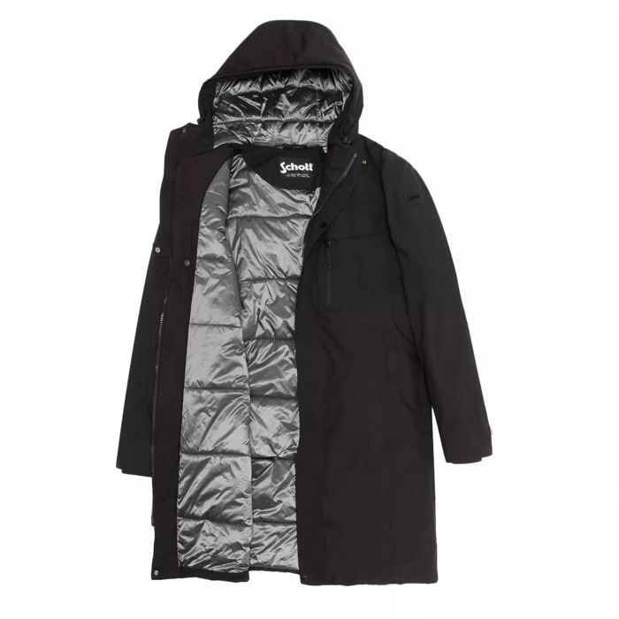 Manteau D'Hiver Long Homme à Capuche – Doudoune Imperméable Épaisse Et Chaude, Parka Coupe-Vent Matelassée Avec Poches (Noir/Bleu Marine/Vert Kaki)
