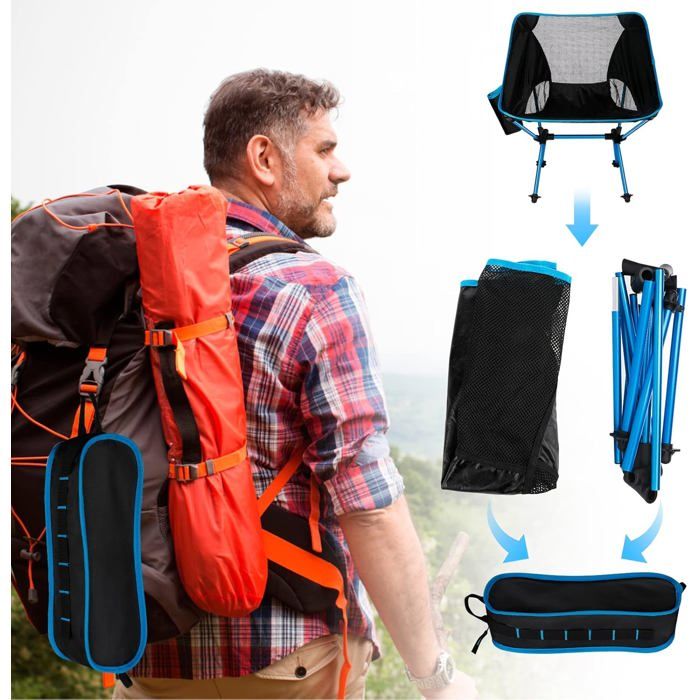 Chaise de Camping pliante Ultra-légère, chaise Por... - Grandado