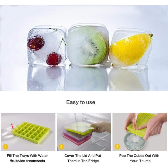 8 glacon reutilisable fruit en plastique pas cher 