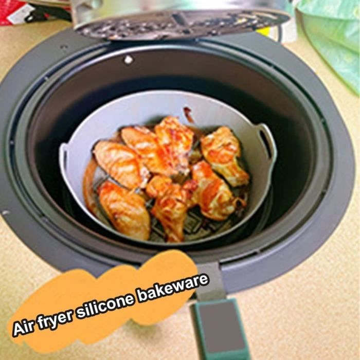 Moules De Cuisson Silicone Air Fryer Pot BBQ Barbecue Pad Plate