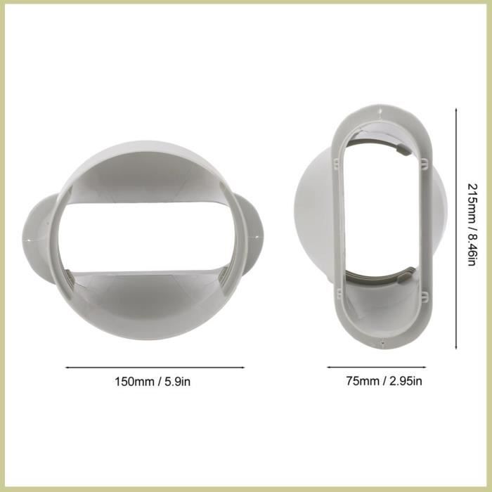 Adaptateur Fenêtre Pour Climatiseur Mobile - Raccord Tuyau 15 Cm - Kit D'étanchéité Pour évacuation, Amélioration Efficacité