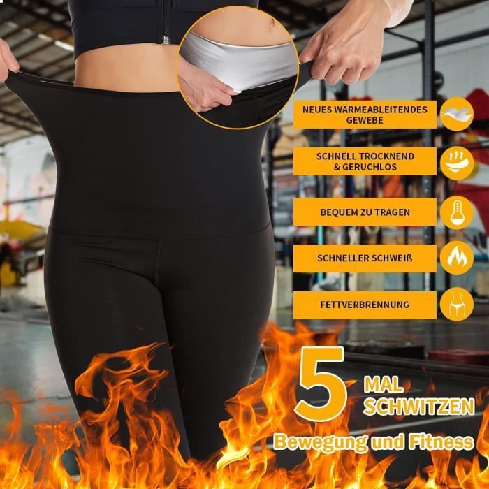 Pantalon de Sudation Femme Taille Haute Legging Sudation Femme Amincissante Legging Anti Cellulite Minceur Sport Femme Accelerer T Pantalon Cdiscount Sport