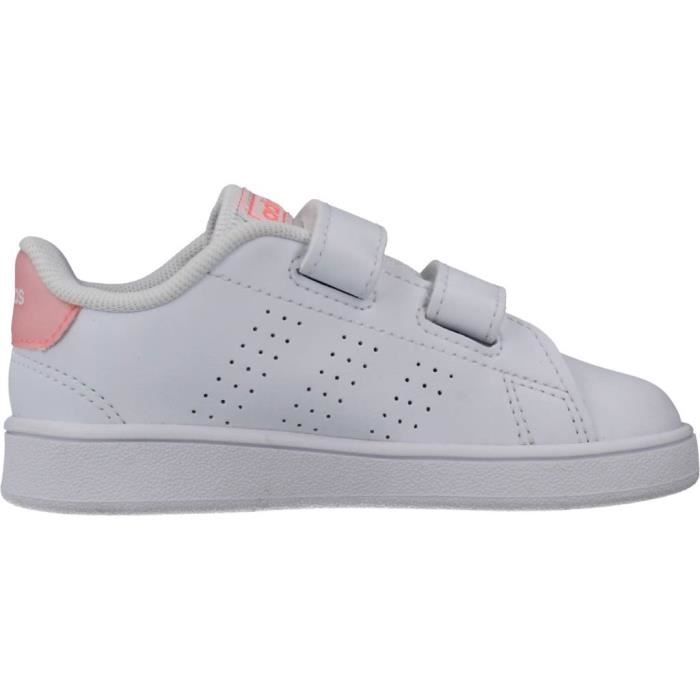 ADIDAS Baskets Vs Advantage Clean - Enfant Fille - Blanc et rose Blanc et  rose - Cdiscount Chaussures