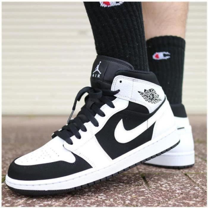 Air jordan 1 hotsell blanche et noir femme