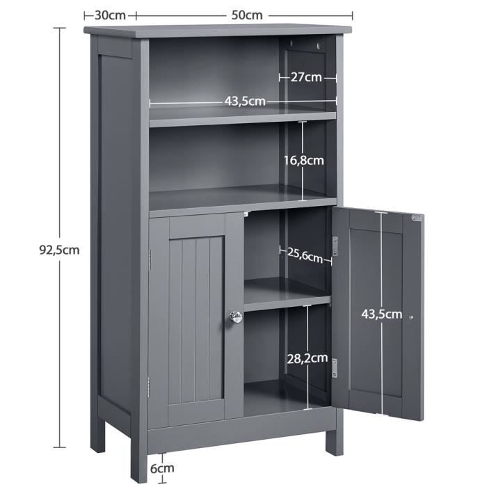 Meuble double de salle de bain LOFT en mindi et métal 160 cm gris