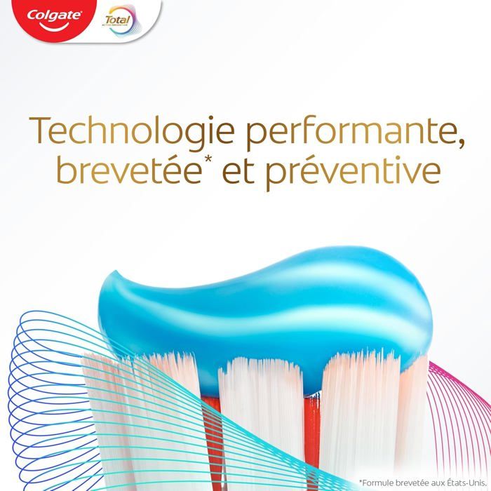 COLGATE - Total Prévention Dentifrice 24h Active Blancheur Naturelle ...