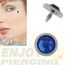 Piercing Dermal Microdermal Acier Chirurgical Pierre zircon en 4 ou 5 mm