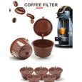 5 pièces café capsule rechargeable capsule café filtre réutilisable filtre tasse réutilisable café Capsule-0