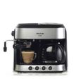 PRIXTON Bari - Double machine a cafe/Cafetiere Expresso 3 en 1 : Machine Expresso, Américain et Cappuccino-0