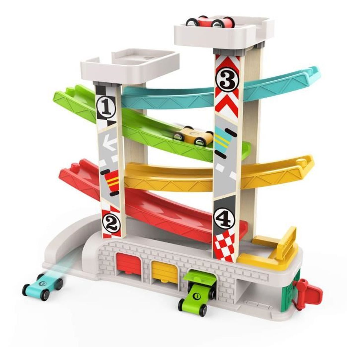 Jouet De Voiture En Bois Pour Bebe Enfant Rampe De Course De La