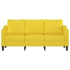 VIDAXL Canapé à 3 places - MANGO - Jaune clair - 180 cm - Tissu 564359372