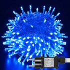 LAPAMAX Guirlandes lumineuses Noël Extérieur Avec Prise Bleu IP44 20m 200 LEDs,Mémoire/Timer,8 modes,Pour jardin/mariage/fêtes