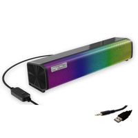 Haut-parleur - KOMODO - Le noir - 2" - 3.5mm stereo surround music smart RGB speakers column sound bar