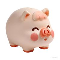 Tirelire cochon, Figurine de dessin animé, pot d'économie d'argent pour bureau, salon, maison