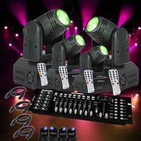 4 LYRES LMH 250 LED IBIZA LIGHT + 1 CONSOLE DMX + CABLES