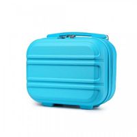 Kono Vanity Case Rigide ABS Léger Portable 28x15x21cm Trousse de Toilette pour Voyage, R-bleu