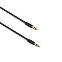 Câble audio jack stéréo 3,5 mm mâle-mâle+fiche métal 1,2 m