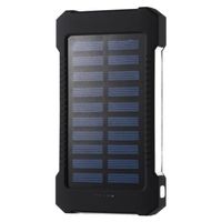 30000mAh double port USB étanche banque d'alimentation solaire chargeur de batterie externe noir et blanc