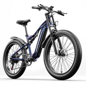 VÉLO ASSISTANCE ÉLEC Vélo électrique Shengmilo MX-03 - VTT - 7 vitesses - Batterie amovible 48V 15AH - Cadre en alliage d'aluminium