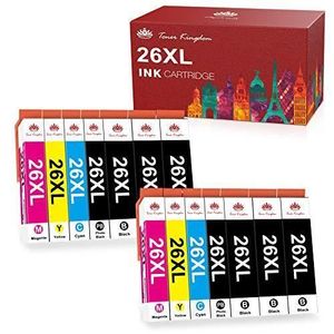 Lot de 6 cartouches d'encre XL avec puce et indicateur de niveau d'encre  pour Epson Expression Premium XP-510, XP-520, XP-600, XP-605, XP-610,  XP-615