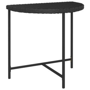 TABLE DE JARDIN  BONNE - Table de jardin Noir 80x50x75 cm Résine tr