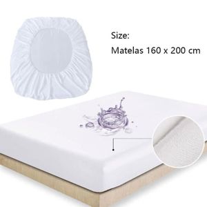 Housse de matelas polyester matelassé Nuage ép 16 cm 160x200 cm