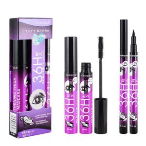 COFFRET CADEAU BEAUTÉ Tapez 3-Kit De Maquillage Pour Les Grands Yeux, Mascara Noir + Crayon Eyeliner, Fiber 4d, Étanche
