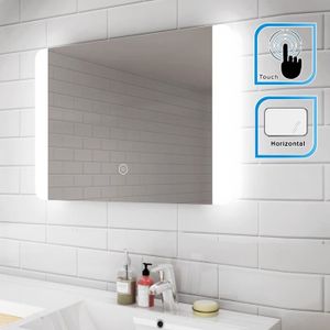 45*60cm sunnyshowers 100 x 70 cm Classe énergétique A + LED Salle de Bain Miroir éclairage LED basse consommation Blanc chaud Protection IP44 anti-buée