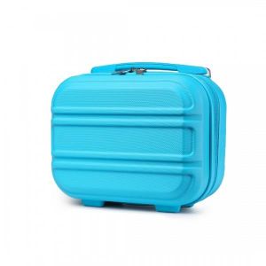 TROUSSE DE TOILETTE  Kono Vanity Case Rigide ABS Léger Portable 28x15x21cm Trousse de Toilette pour Voyage, R-bleu