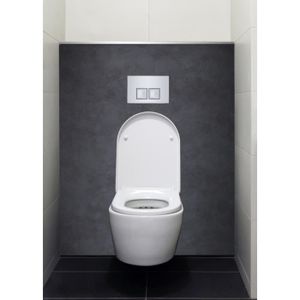 WC - TOILETTES Habillage bâti-support Décofast - Lazer - Béton brut - 1500x1200mm