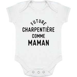 BODY body bébé | Cadeau imprimé en France | 100% coton | Future charpentière comme maman