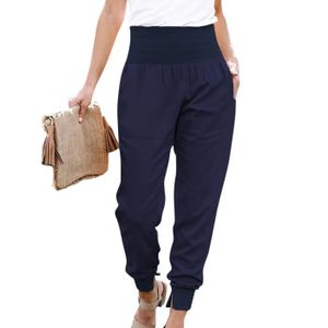 Pantalon jogging femme coton poches zippees Cdiscount