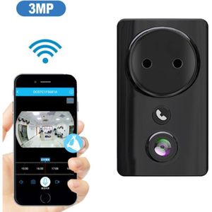 CAMÉRA IP PRUMYA Caméra IP Intérieur WIFI , Caméra de Surveillance 3MP Avec une Prise , Vision Nocturne , Appel à une Touche , Port de USB