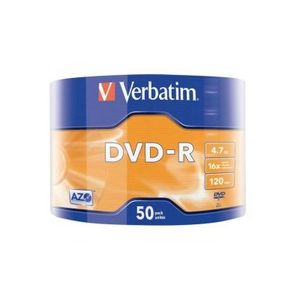 CD - DVD VIERGE VERBATIM - Spindle de 50 DVD-R 4,7 Go 16x - surfac