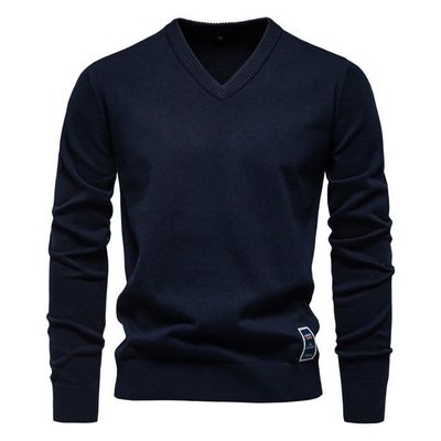 Pull Homme Old Navy - Bleu Marine, Col V, Manches Longues - Taille M - Très Bon état