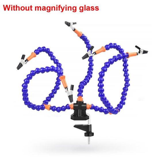 Troisième Main Towviy Avec 4 Bras Flexibles Et Loupe - Pour Soudure Et Bricolage - Neuf