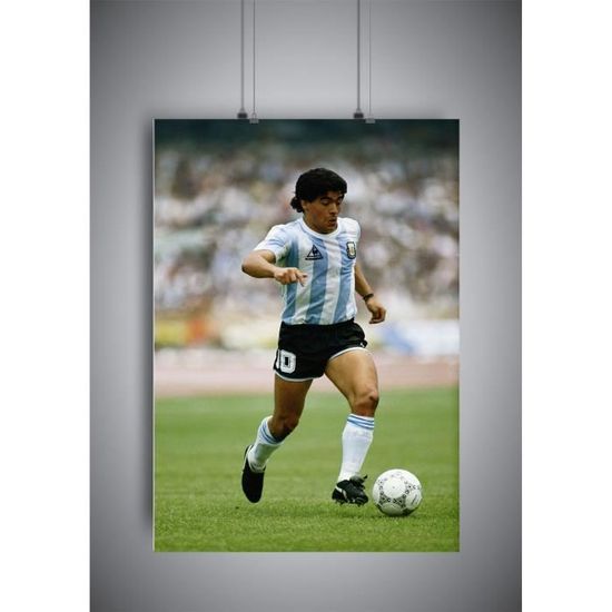 Poster Zidane Pele Maradona Legend Football Wall Art - A4 (21x29,7cm) -  Cdiscount