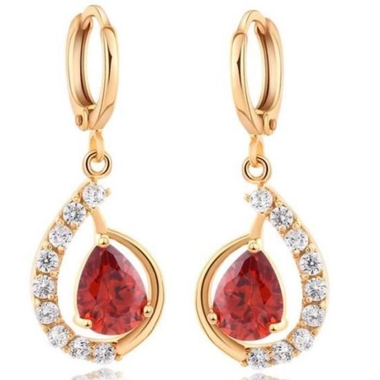 Boucles d'oreilles Zaly – Plaqué or - Bijou orné d'oxydes de zirconium - Jolie Demoiselle