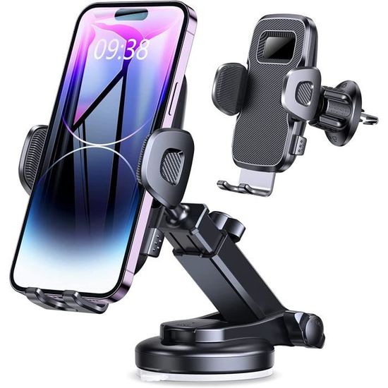 Support Voiture Pour Téléphone PORTENTUM - Ventouse Ultra Forte Et Rotation 360°