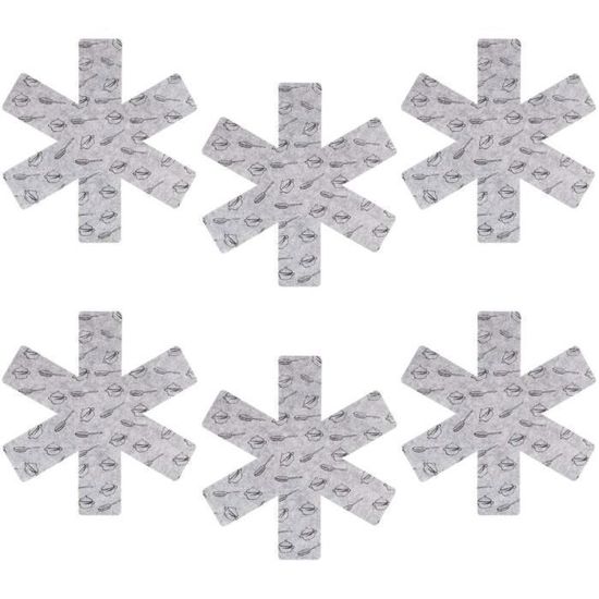 Protection Casserole Protections Poêles Et Casseroles En Feutrine Anti-rayures - Pack De 6 Protection Poele Et Casserole