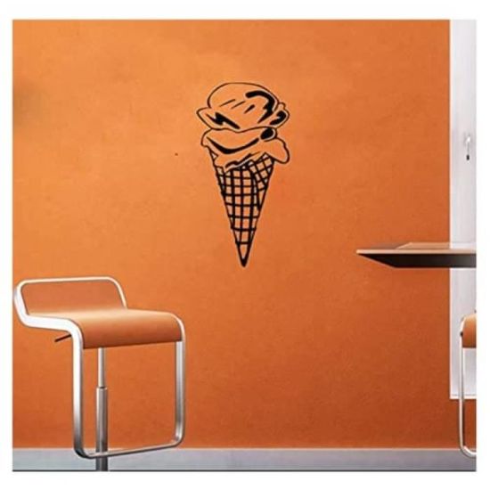 Papier Peint 3D Autocollant Sweet Cone R575 - Glace Mural Crème - Amovible Kay