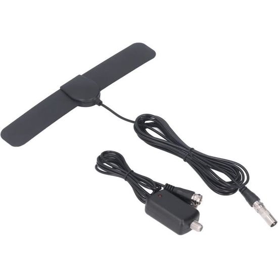 Antenne TV Intérieure Numérique 2 Pièces - Portée 80 Miles, 4K 1080P, Réception Chaînes Gratuites - Compacte, Portable, Facile à Installer