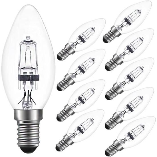5 Ampoules Halogènes G45 E14 42W – Blanc Chaud 2700K, Dimmable – Pour Lustre, Applique, Lampadaire - 9