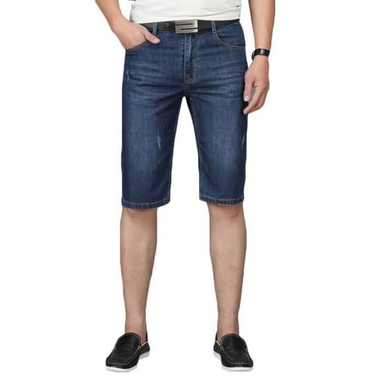 Pantacourt homme en jean de Marque d chir coupe droite straight