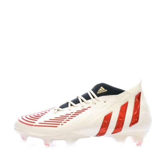 Chaussures de foot Blanc Rouge Adidas Predator Edge.1 FG Cdiscount Sport